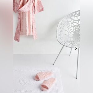 NEW!!  Versace Allover Pink Spa Slippers - Small